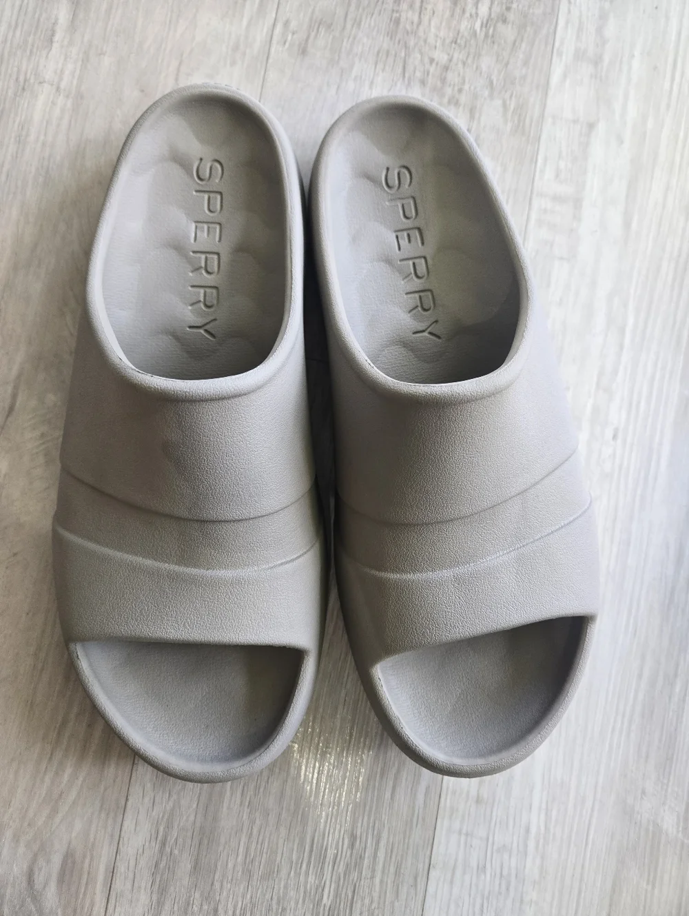 Sperry Mens Grey Windward Float Slide Slip-On Comfy Sandal Sz 11
